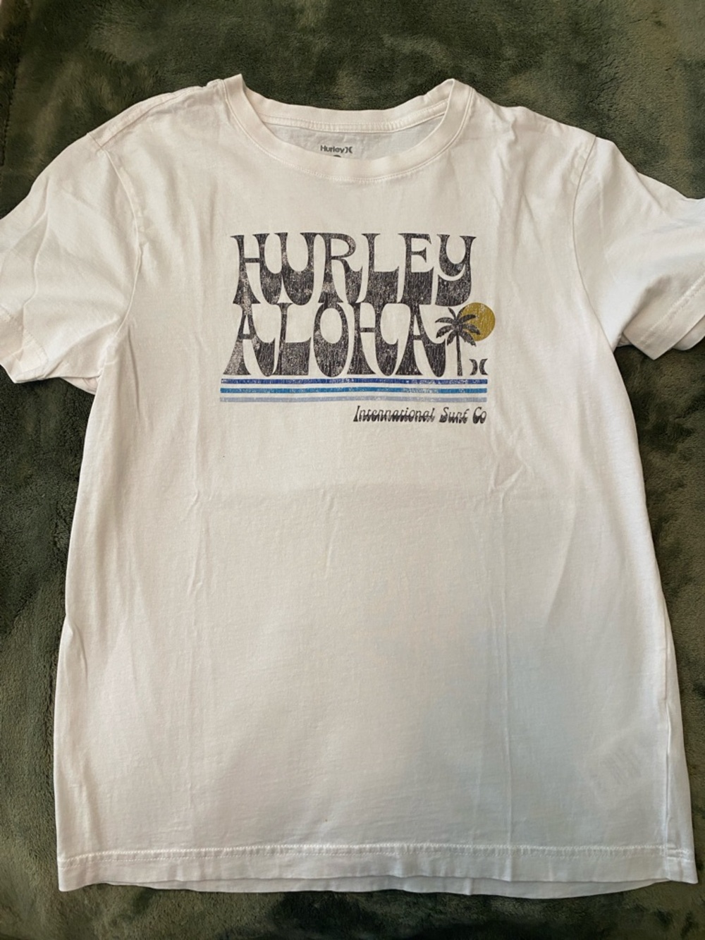 Hurley White Tee with Aloha Logo Print